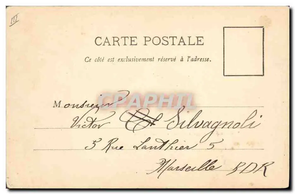 Cuirassé Masséna — D'escadre à Toulon — éditeur A. Béguin, n° 17 - Rückseite