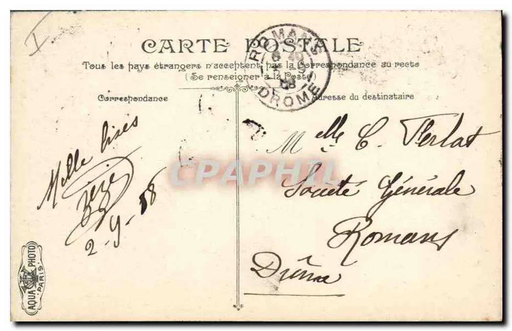 O encouraçado Masséna — França — editor L.V. & Cie, n° 3150 - Verso