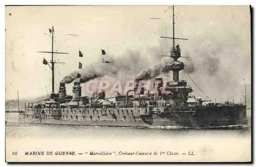 Kriegsmarine — 'Marseillaise', Eisenplattenkreuzer der 1. Klasse — LL. — n°88 - Vorderseite