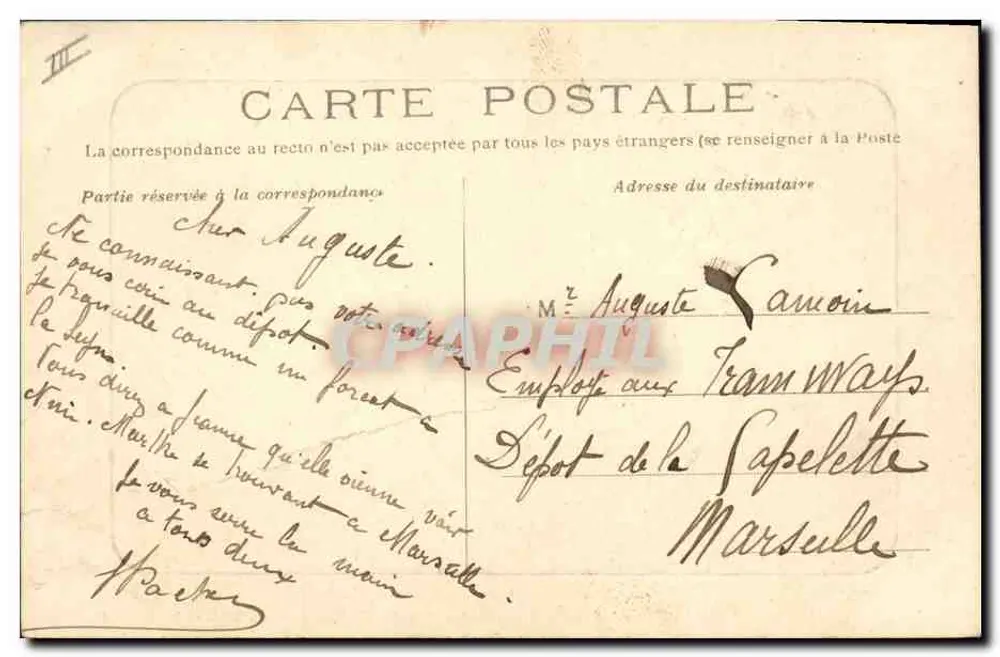 Toulon — Das Schlachtschiff "Masséna" — Ausgabe S. G. - Rückseite