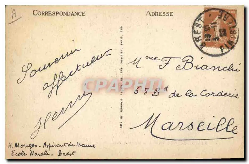 Marinha de Guerra — « Meuse », aviso — LL - Verso