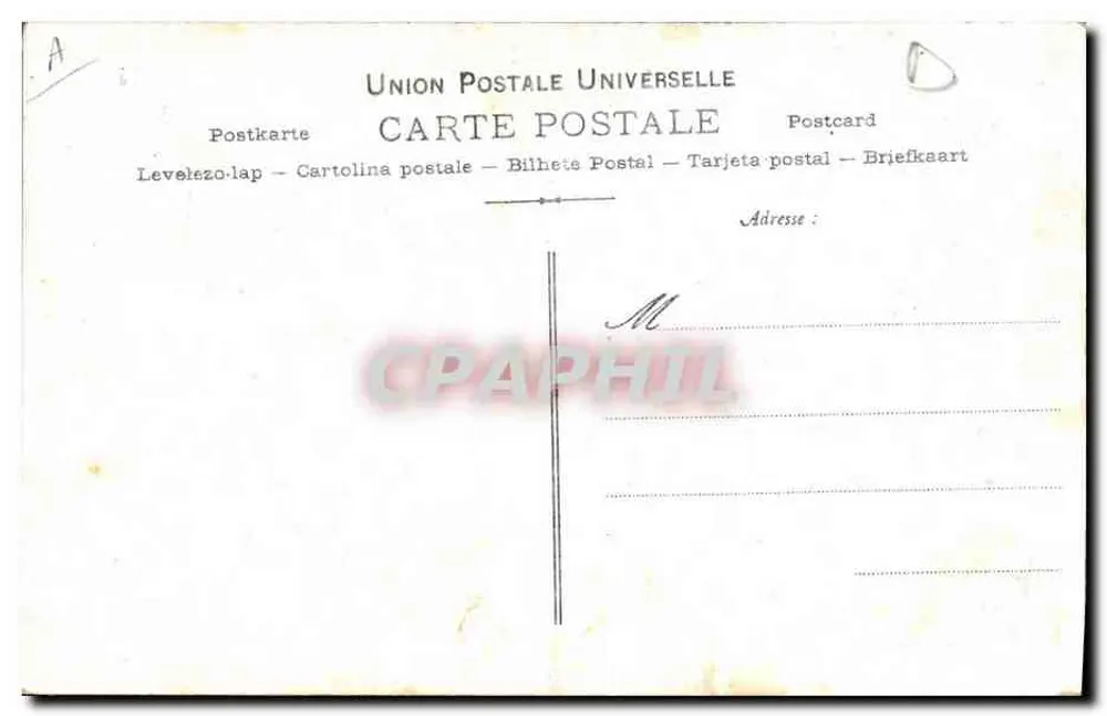 Porträt von Marguerite Caron — Künstlerische Sammlung von VIN DÉSILES — P. BOYER - Rückseite