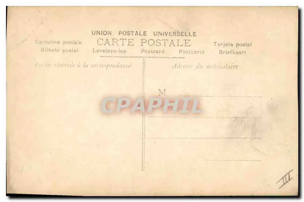 Donna in abito da sera — decorazione di tende e fiori — Tabol, Parigi, n. 1737 - Verso