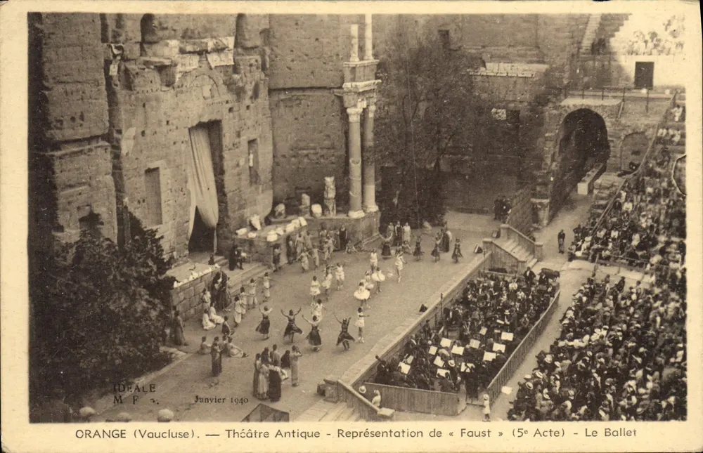 Orange (Vaucluse) — Antikes Theater — Aufführung von « Faust » (5. Akt) — Das Ballett — IDEALE M.F.3. — Januar 1940 - Vorderseite