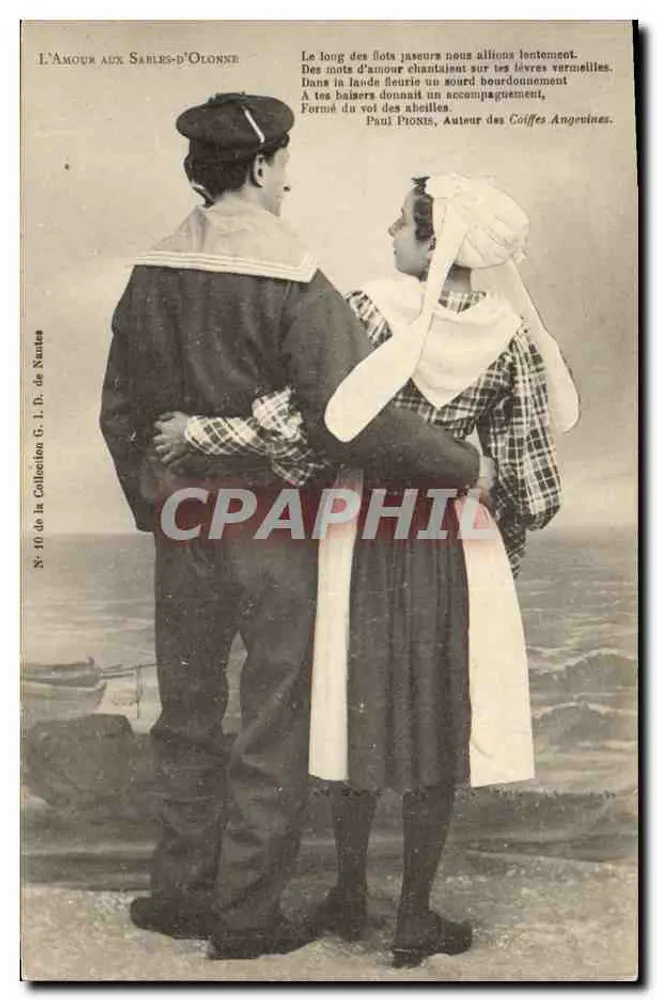 O Amor em Sables-d'Olonne — Poema de Paul Pionis — Editor G. I. D. de Nantes, n° 10 - Frente