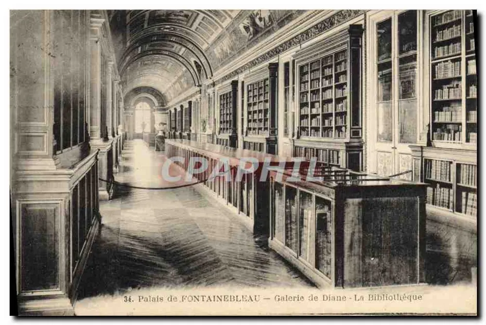 Schloss Fontainebleau — Galerie Diane — Die Bibliothek - Vorderseite