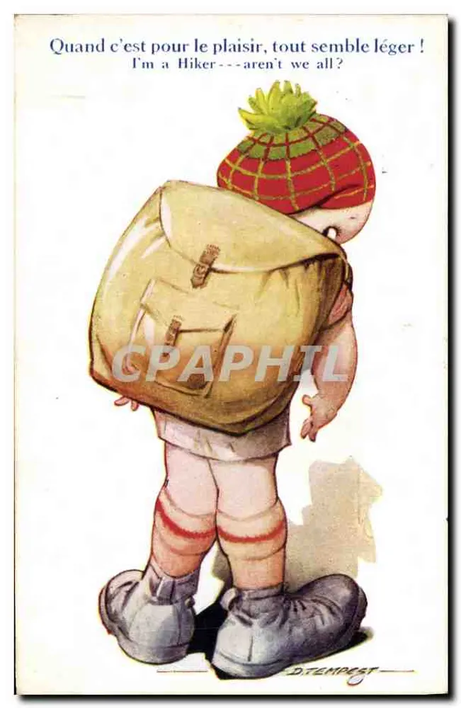 Kind mit Rucksack — D. TEMPEST — Banforth & Co. Ltd. Serie 369 - Vorderseite