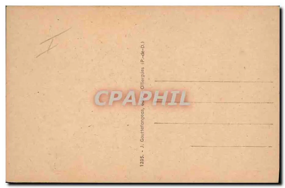 Auvergne — Familienmahl — GAO, Nr. 1205 - Rückseite