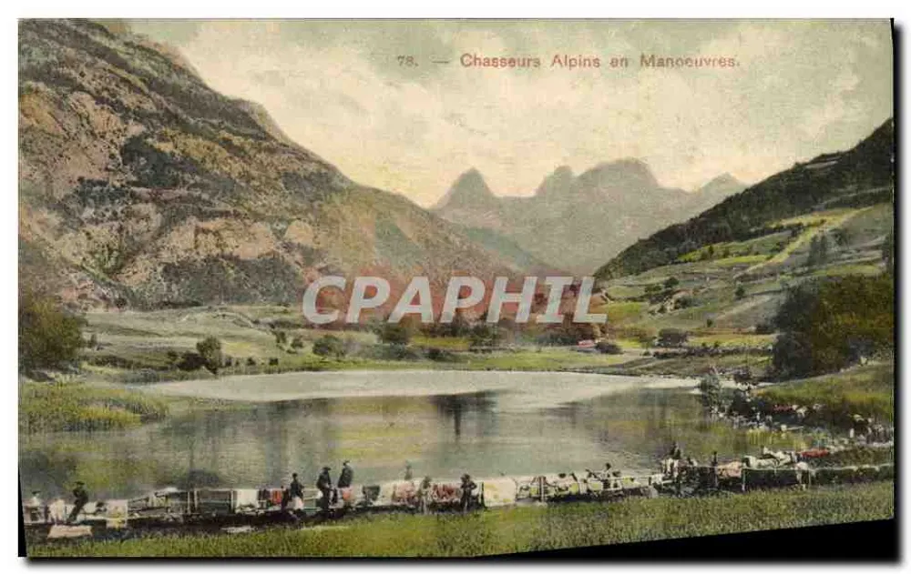 Alpine Jäger in Manövern — Serie 78 — Verleger nicht sichtbar - Vorderseite
