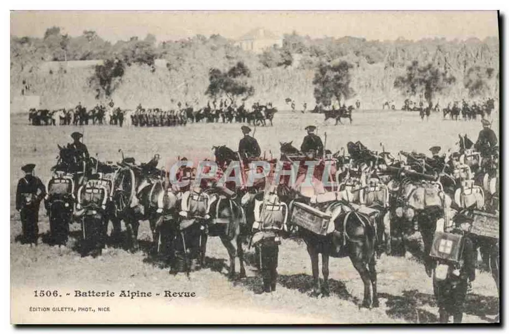 Alpine-Batterie — Revue — Edition Giletta, Phot., Nice, n° 1506 - Vorderseite