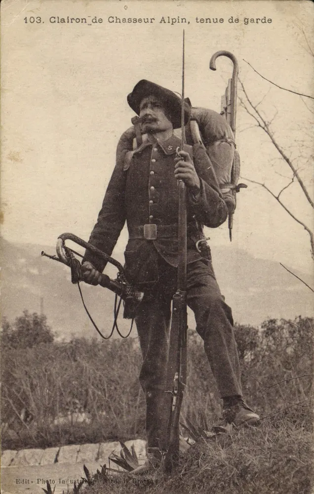 Alpiner Jäger, im Dienst — Alpiner Jäger-Pfeifer, im Dienst — Verlag Photo Industrielle, Ricard, Grasse - Vorderseite