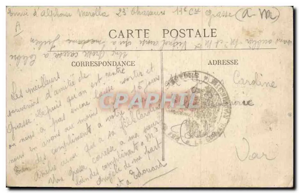 Alpiner Jäger, im Dienst — Alpiner Jäger-Pfeifer, im Dienst — Verlag Photo Industrielle, Ricard, Grasse - Rückseite
