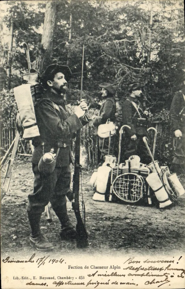 Alpine-Jäger-Patrouille — 1904 — Lib. Edit. E. Reynaud, Chambéry - 453 - Vorderseite