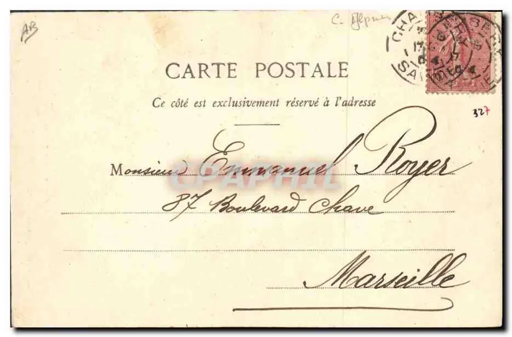 Alpine-Jäger-Patrouille — 1904 — Lib. Edit. E. Reynaud, Chambéry - 453 - Rückseite