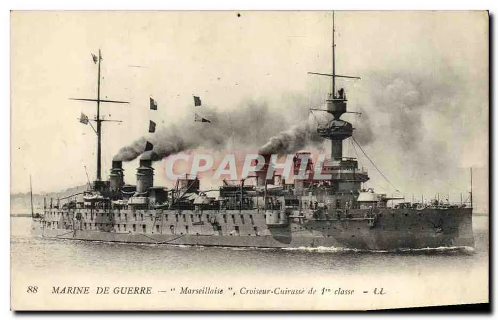 Kreuzer-Linienschiff "Marseillaise" — 1. Klasse — n° 88 - Vorderseite