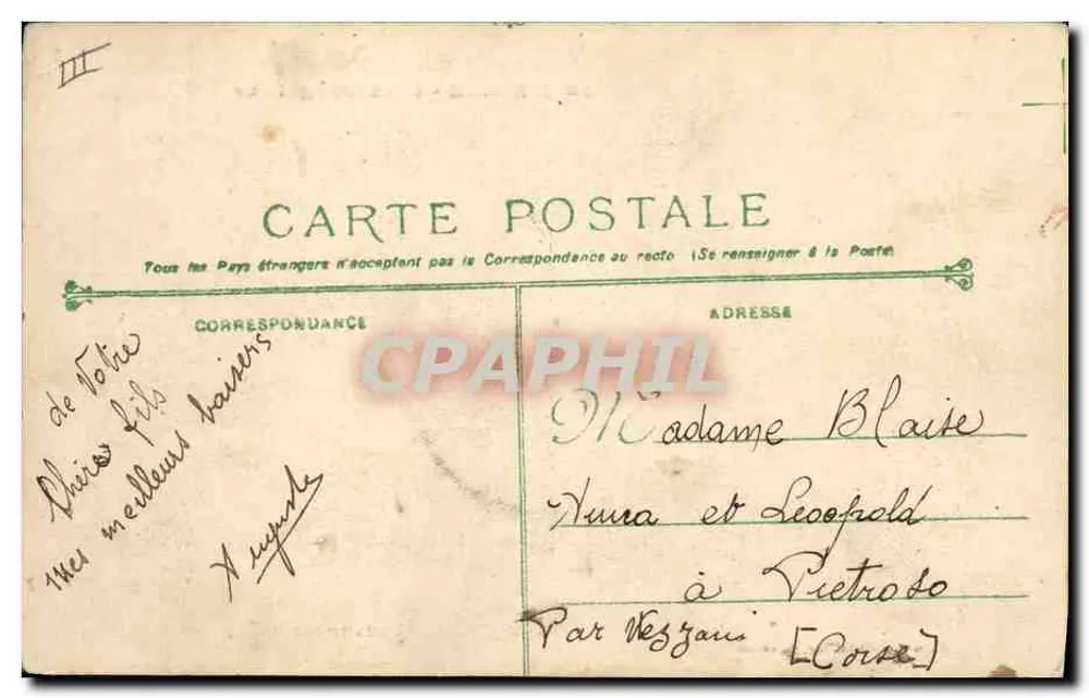 Massue - Contratorpedeiro — Marinha Militar Francesa — Historique Marines Per, França - Verso