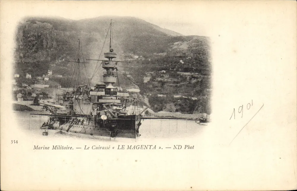 Marinha Militar — O Couraçado « LE MAGENTA » — ND Fotografia - Frente