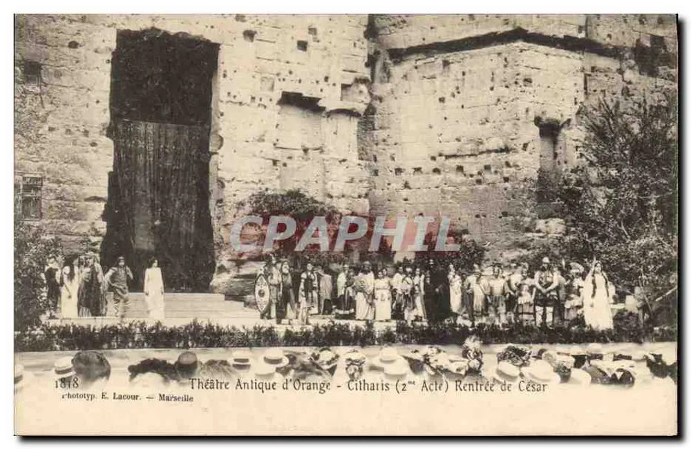 Antikes Theater von Orange — Fünfter Akt — Eintritt des Kaisers — phototyp. E. Lacour — Marseille - Vorderseite