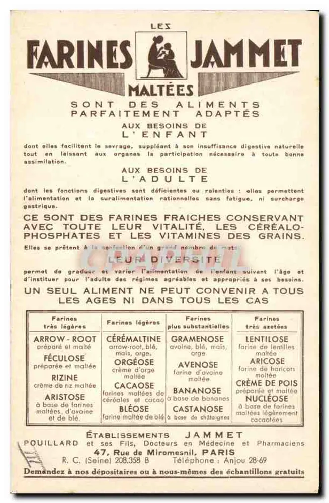 As Velhas Províncias da França — O Maine — Mayenne — Editado pelas Farinas Jammet - Verso