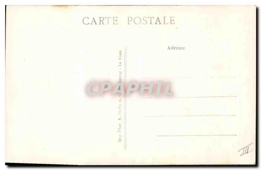 Sarthe-Kleidung — Vater Quérû und Frau Chantepie — Imp. Phot. A. Liebe, Le Mans - Rückseite