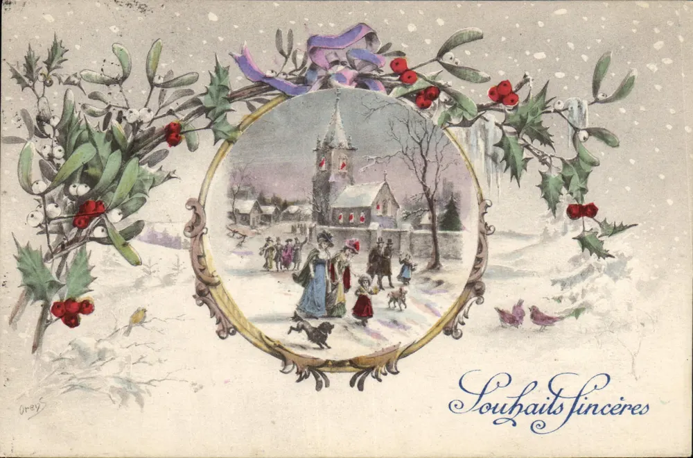 Schneeviertel — WeihnachtsSzene — Em. Bevehorious, Imp. édit. Paris, Serie N° 25 - Vorderseite