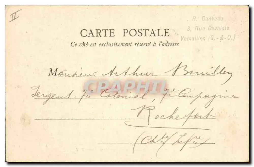Palazzo di Versailles — Biblioteca di Luigi XVI — A. B. a Versailles - Verso