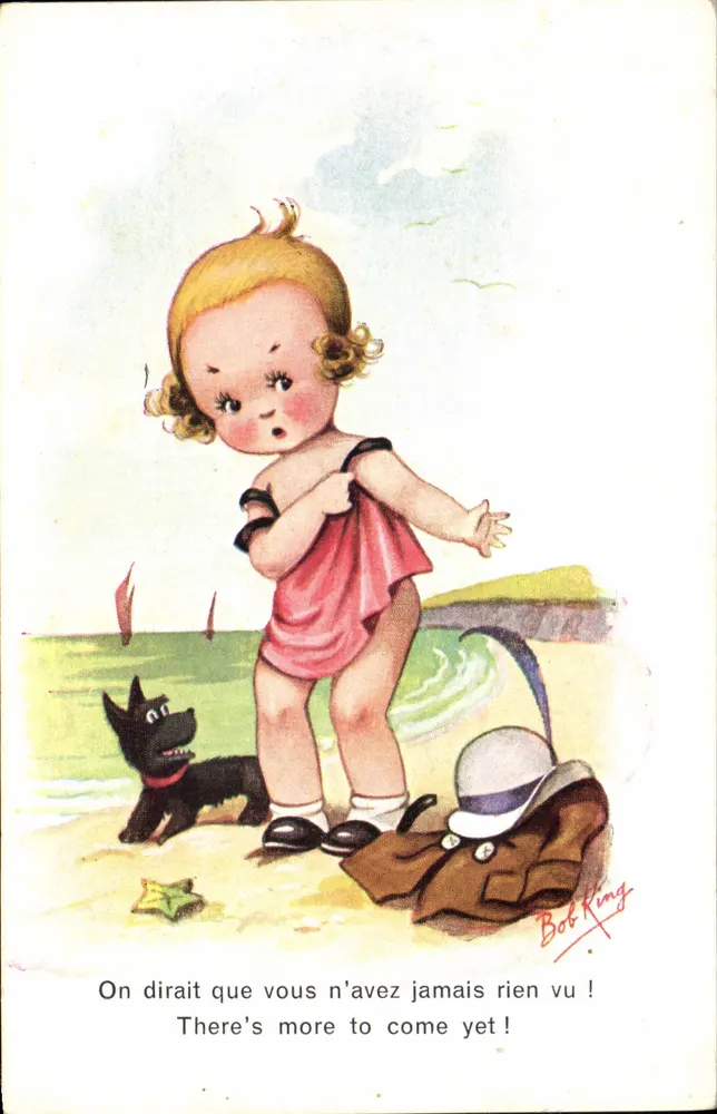 Kleine Mädchen überrascht am Strand — Bob King — n°36 - Vorderseite