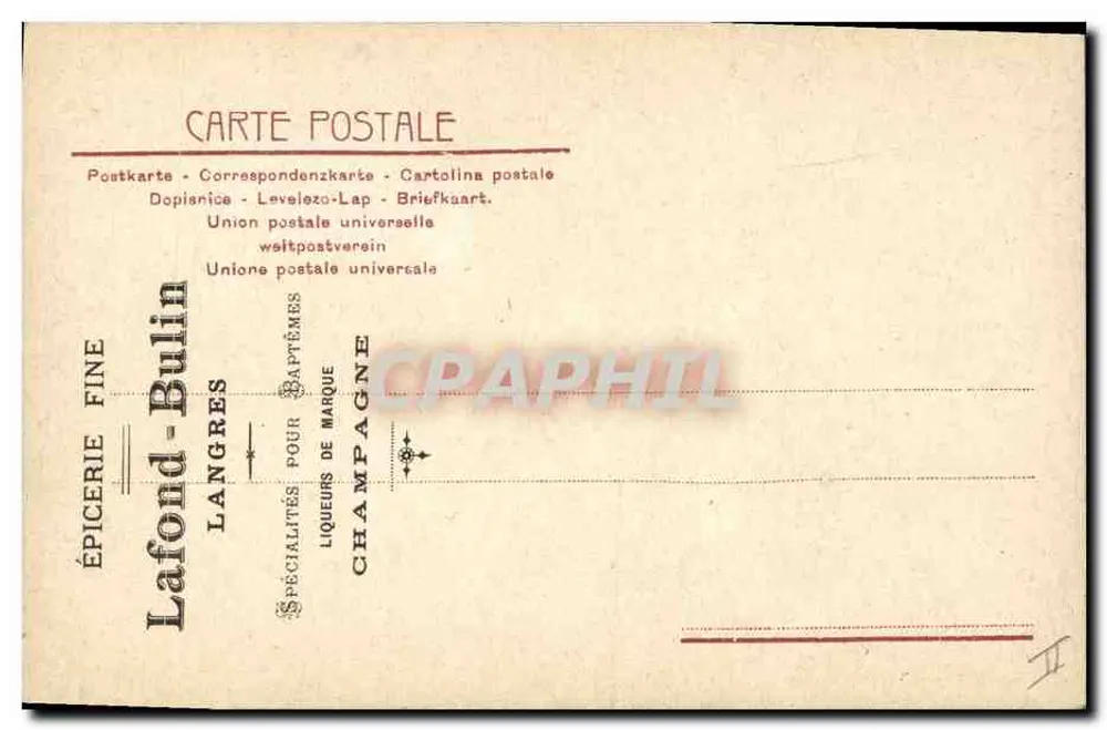 Blumen — violetter Orchidee und Blütenklumpen — Épicerie Lafond-Bulin, Langres - Rückseite