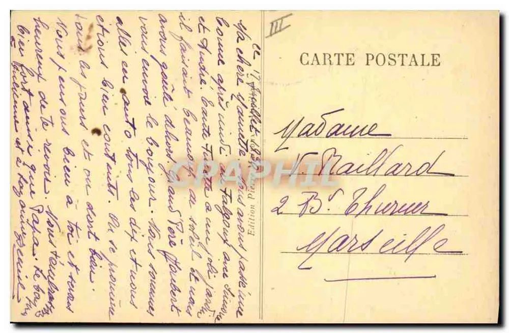 Die Auvergne — Eine glückliche kleine Familie — Nos Campagnes B. 181 - Rückseite