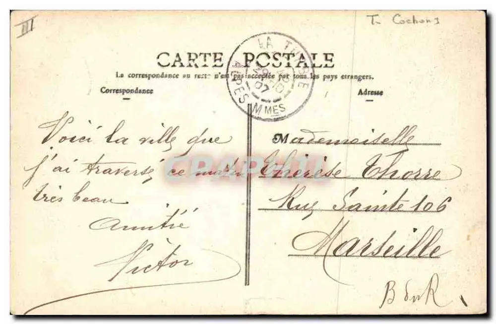 Monte-Carlo — vue panoramique intégrée dans les lettres — Édition Giletea, Nice - Verso
