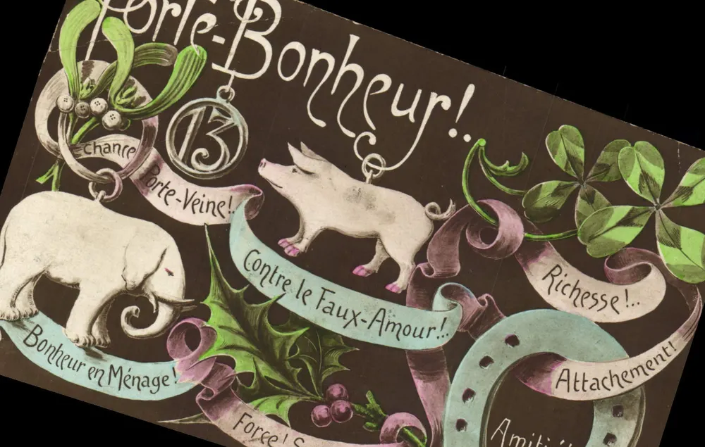 Porte-Bonheur! — Symbole für Glück und Liebe — Verlag nicht sichtbar, Seriennummer 13 - Vorderseite