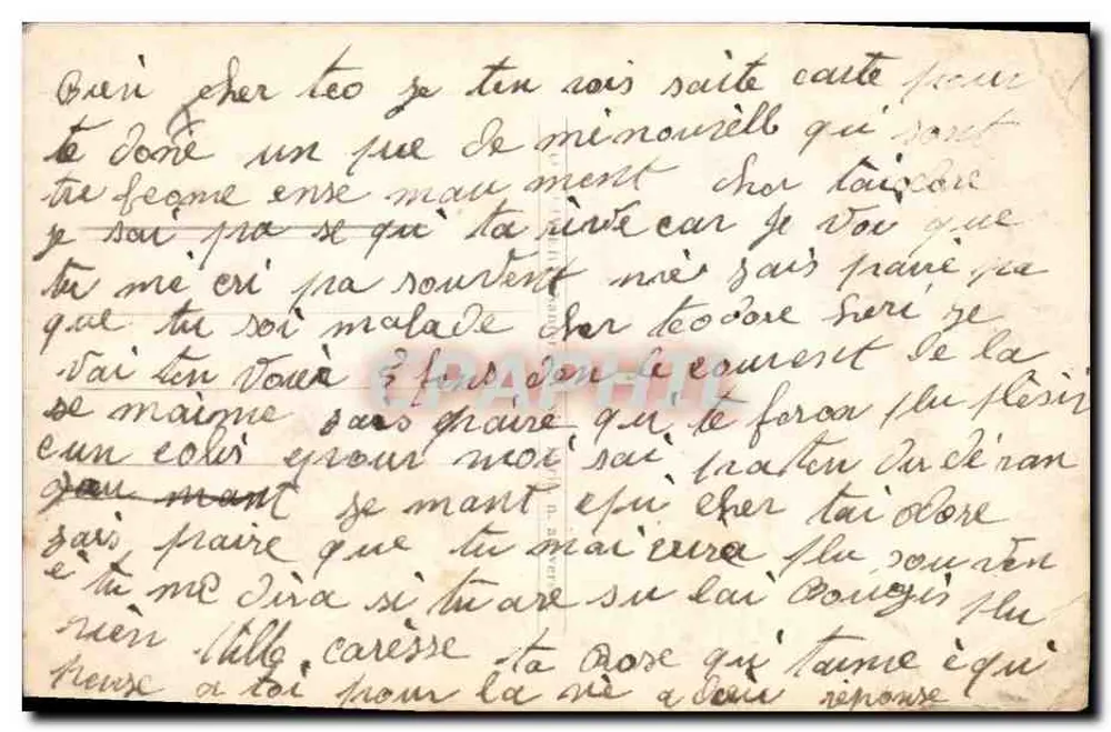 Soldat und Geliebte — romantische Szene unter der Mondlicht — Verleger Burlet, Nr. 1131 - Rückseite