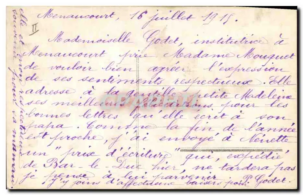 Unsere Blauen Teufel — Erkundung — Antike Ansichtskarte LVP 6 - Rückseite