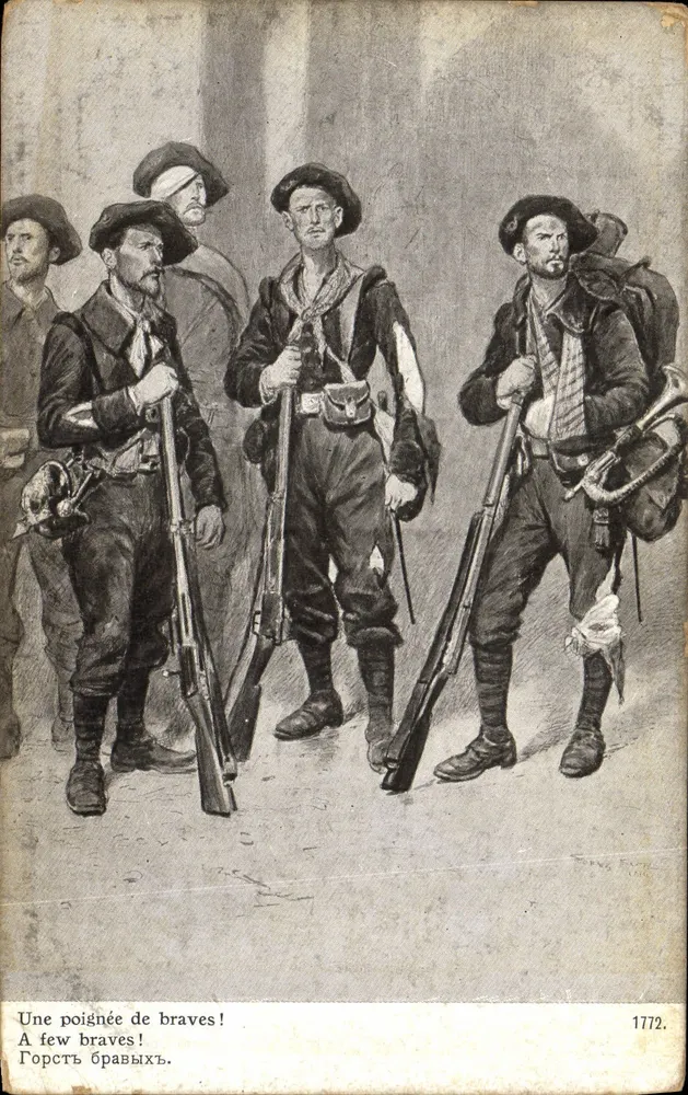 Eine Handvoll tapferer Männer! — Serie 1772 — Patriotische Ausgabe - Vorderseite