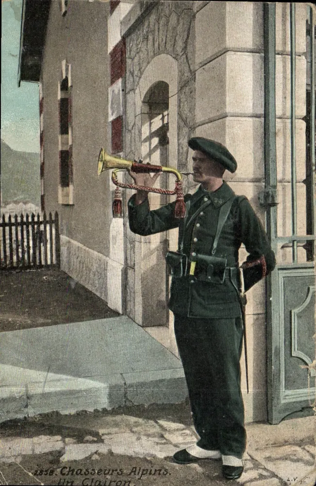Chasseurs Alpins — Un Clairon — éditeur L.V. (n° 2858) - Frente