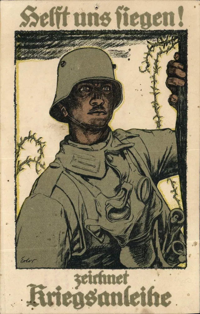 Soldat allemand — affiche de propagande pour la Kriegsanleihe — éditeur Erler - Vorderseite