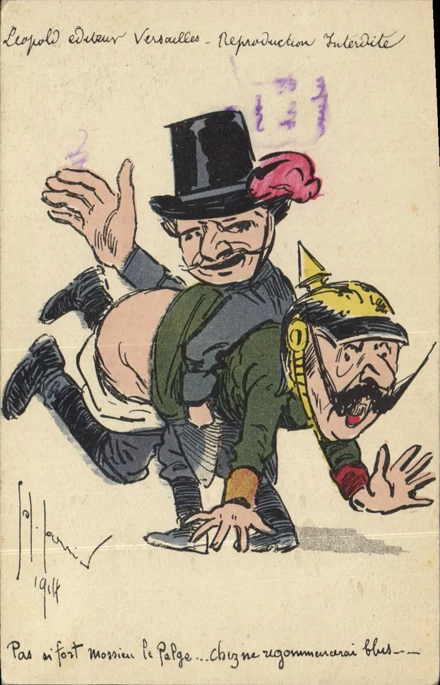 Karikatur von Léopold II in Versailles — Léopold Détour, 1914 - Vorderseite