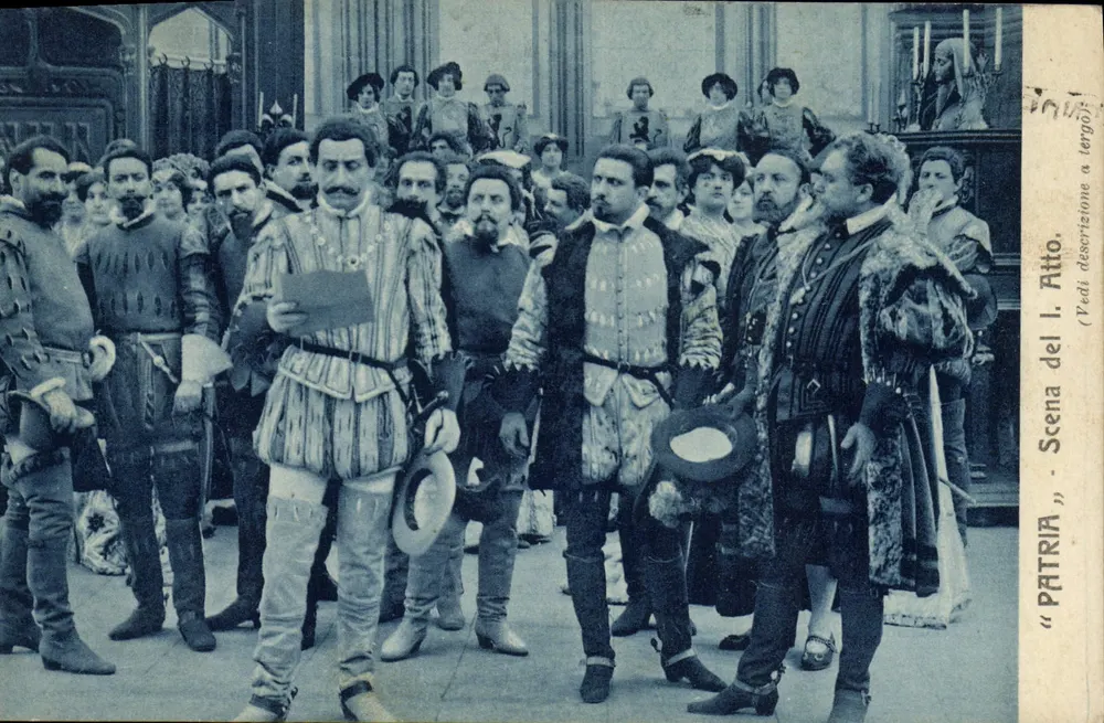 Patria — Szene aus dem ersten Akt — Brunner & C., Como - Vorderseite
