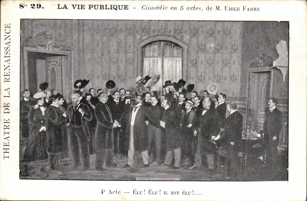 Öffentliches Leben — Komödie in 5 Akten, von M. Émile Fabre — Théâtre de la Renaissance - Vorderseite