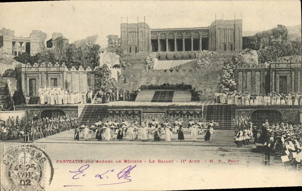 Parysatis an den Arènes de Béziers — Das Ballett — IIe Akt — M.P., Phot. - Vorderseite