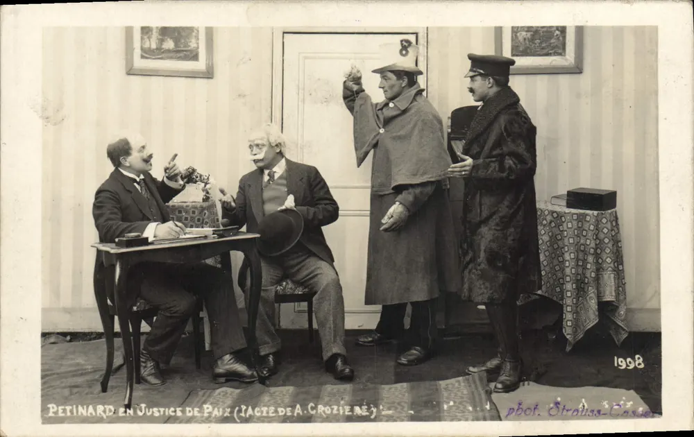 Petinard als Friedensrichter (Jacète de A. Crozière) — Theater-Szene — Foto. Strauss-Cassel - Vorderseite