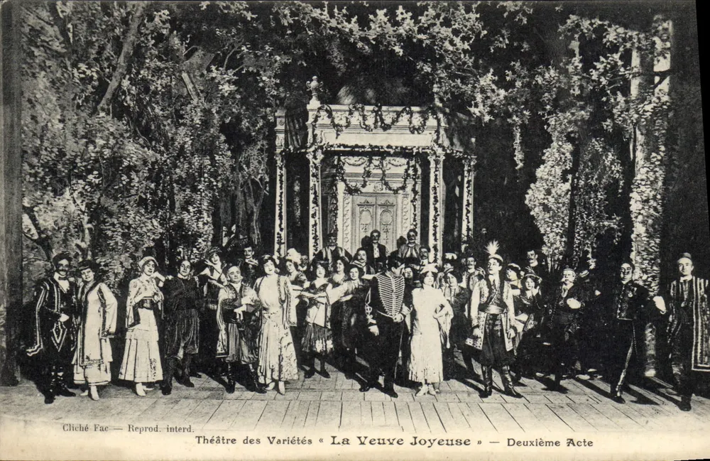 Theater des Variétés « La Veuve Joyeuse » — Zweiter Akt - Vorderseite