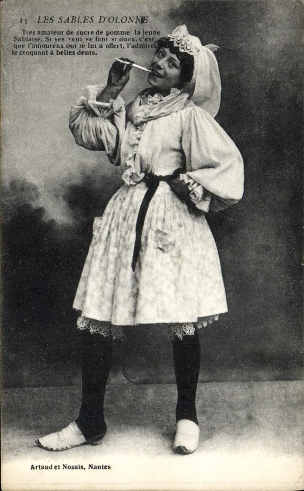 Les Sables d'Olonne — jovem Sablaise degustando areia — Artaud et Nozais, Nantes - Frente