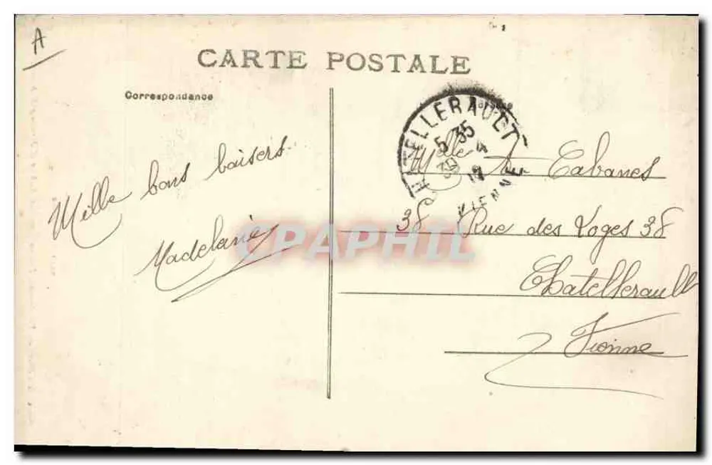 Sablaïse — Sables-d'Olonne — Lucien Amiaud, editor n°2212 - Verso
