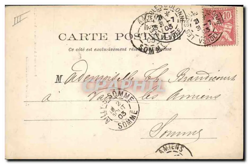 Os Adeus da Sablaise — Fotógrafo L. Amlaud, Roches-100 — N° 373 - Verso