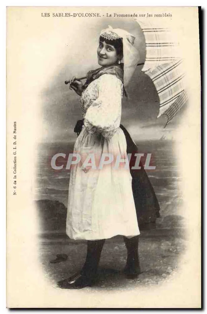 Les Sables-d'Olonne — Die Promenade am Deich — Sammlung G. I. D. de Mantes, Nr. 6 - Vorderseite