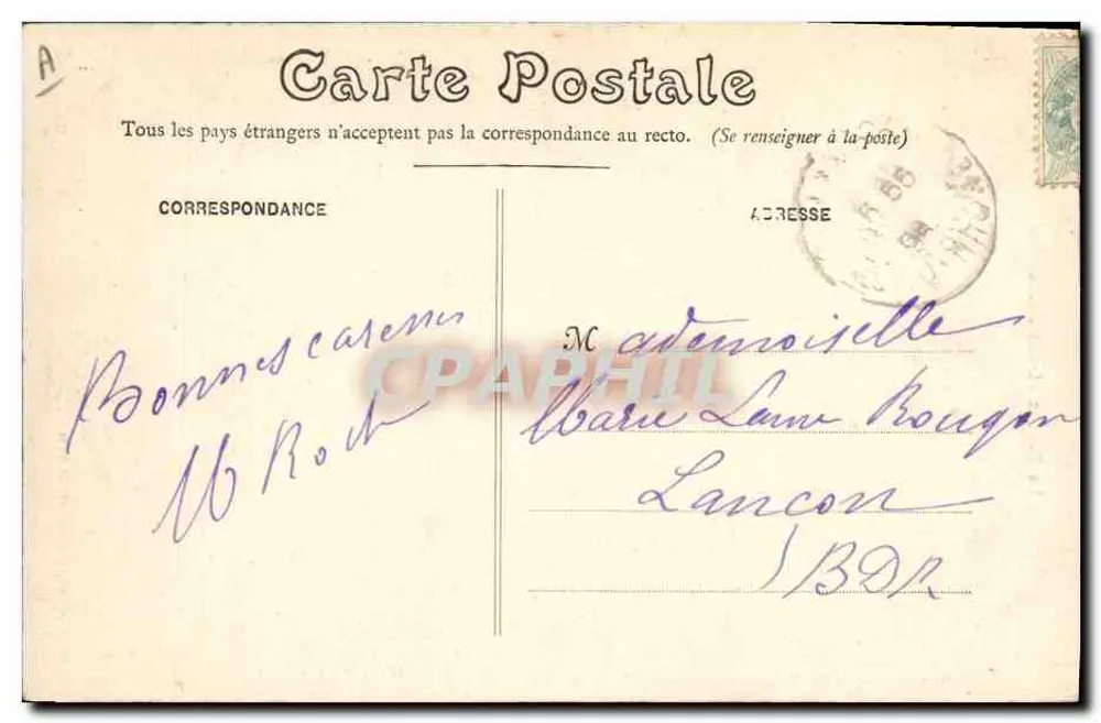 La Sarthe e le sue Poulardes — Foto Artist. J. Bouveret, Le Mans - Verso