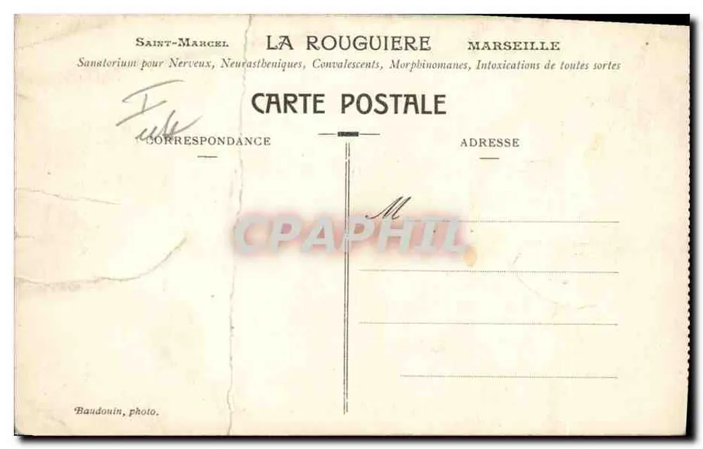 La Rouguière — Bilhar — Baudouin, foto. - Verso