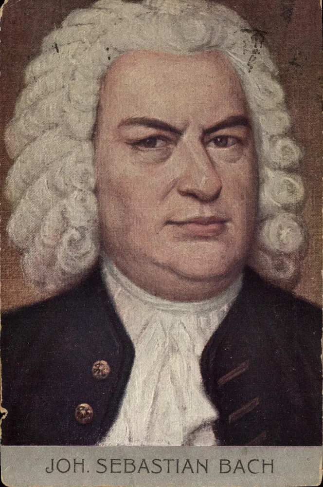 Joh. Sebastian Bach — portrait en costume baroque — éditeur Rapaux & Fils, série 571 - Awers