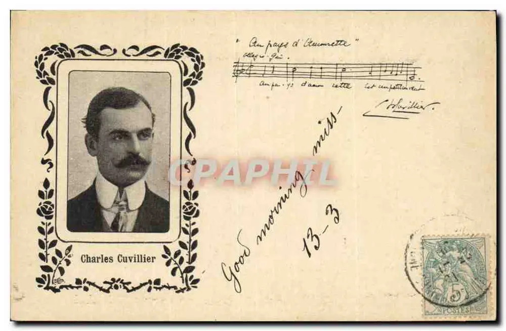 Charles Cuvillier — Portrait mit Musik — Enoch & Cie, Paris - Vorderseite